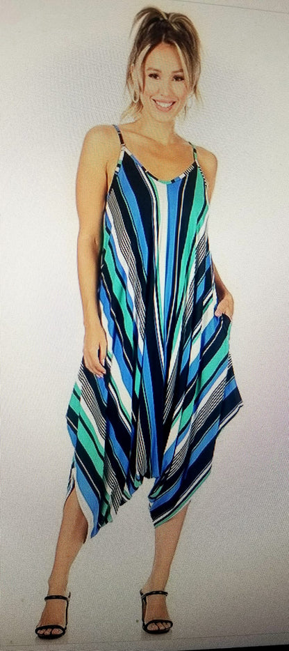 A-Harem jumpsuit with spaghetti straps