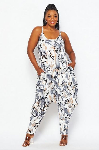 A-SLEEVELESS PLUS JUMPSUIT