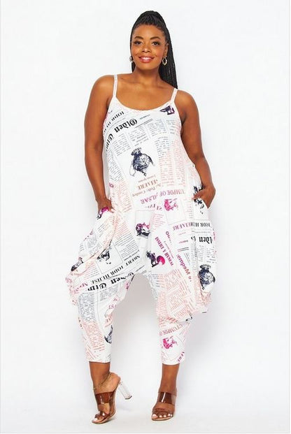 A-SLEEVELESS PLUS JUMPSUIT