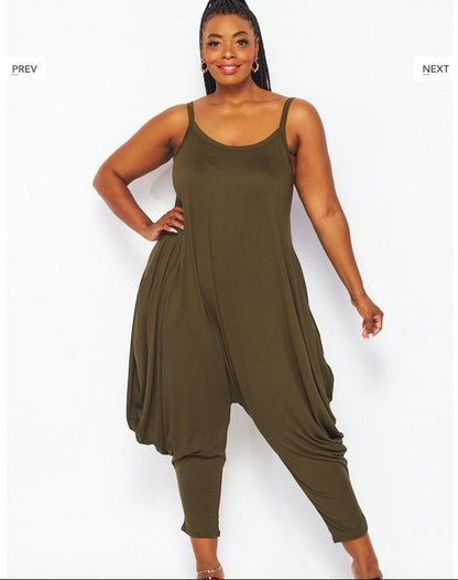 A-SLEEVELESS PLUS JUMPSUIT