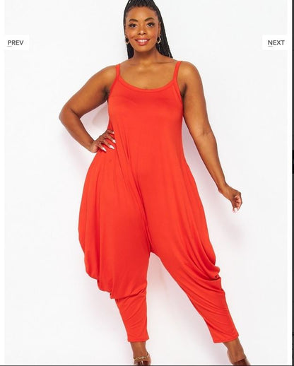 A-SLEEVELESS PLUS JUMPSUIT