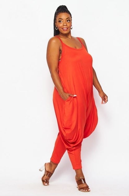 A-SLEEVELESS PLUS JUMPSUIT
