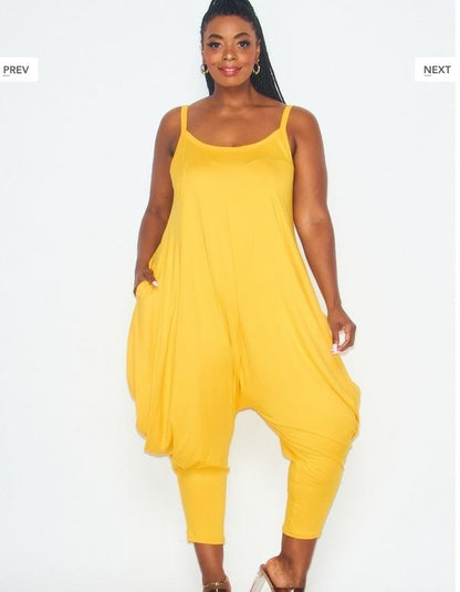 A-SLEEVELESS PLUS JUMPSUIT